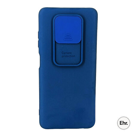 Xiaomi Poco X3 Uyumlu Kamera Sürgülü Mat Silikon Kılıf