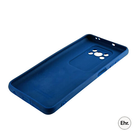 Xiaomi Poco X3 Uyumlu Kamera Sürgülü Mat Silikon Kılıf