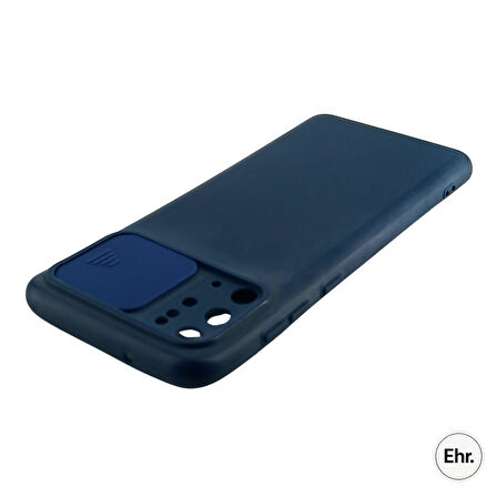 Ehr. Samsung Galaxy S20 Plus Uyumlu Kamera Sürgülü Mat Silikon Kılıf