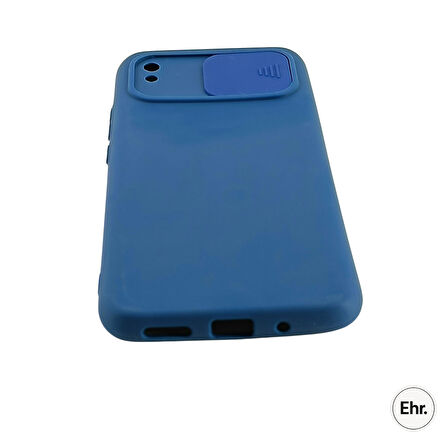 Xiaomi Redmi 9A Uyumlu Kamera Sürgülü Mat Silikon Kılıf