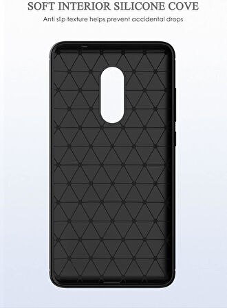 Xiaomi Redmi Note 4X ile Uyumlu Kamera Korumalı Darbe Önleyici Carbon Brushed Silikon Kılıf
