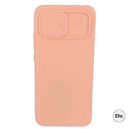 Xiaomi Redmi 9A Uyumlu Kamera Sürgülü Mat Silikon Kılıf