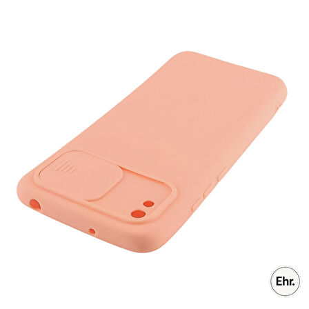 Xiaomi Redmi 9A Uyumlu Kamera Sürgülü Mat Silikon Kılıf