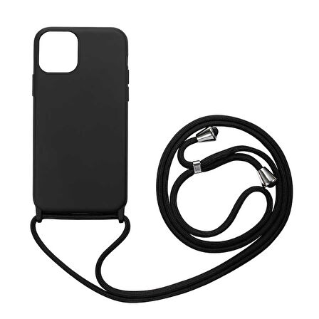 İPhone 11 ile Uyumlu Ropi İpli Silikon İçi Kadife Korumalı Kılıf
