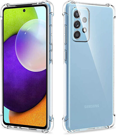Samsung Galaxy A32 Uyumlu Darbe Önleyici Sararmaya Dayanıklı Airbag Korumalı Ultra Slim TPU Şeffaf Silikon Kılıf