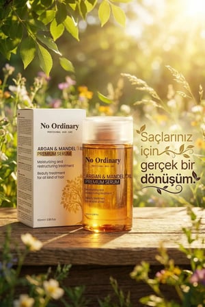 Premium Argan & Mandel Içerikli Doğal Saç Bakım Yağı & Serum 100ml