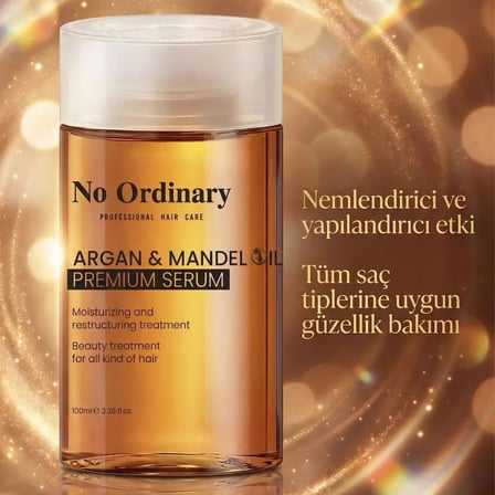 Premium Argan & Mandel Içerikli Doğal Saç Bakım Yağı & Serum 100ml
