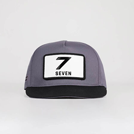 7 Numara Logolu Siyah-Gri Hip Hop Şapka