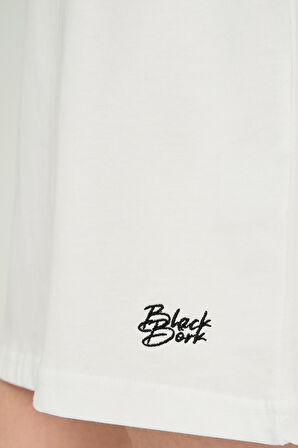 GTR Logolu Oversize B-Shirt Beyaz