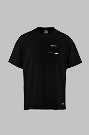 GTR Logolu Oversize B-Shirt Siyah