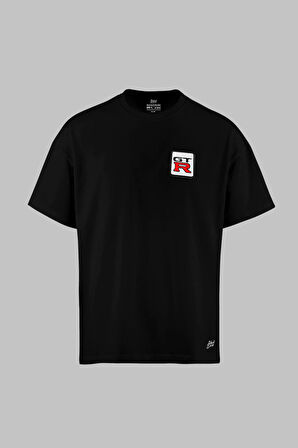 GTR Logolu Oversize B-Shirt Siyah