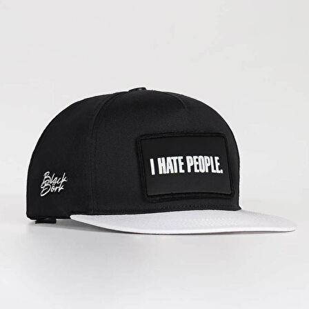 I Hate People Logolu Beyaz-Siyah Hip Hop Şapka