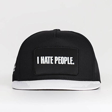 I Hate People Logolu Beyaz-Siyah Hip Hop Şapka