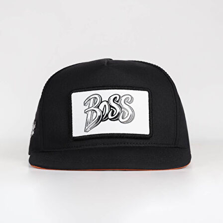 Boss Logolu Siyah Hip Hop Şapka
