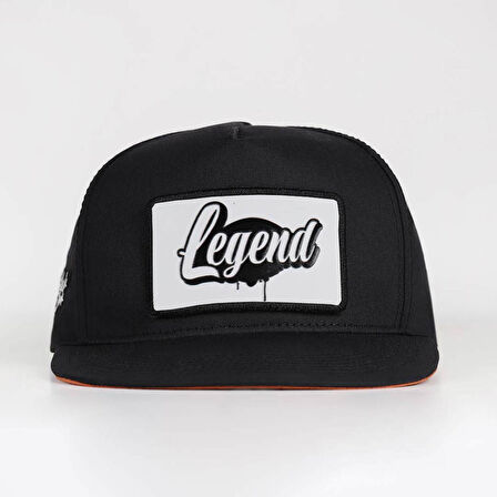 Legend Logolu Siyah Hip Hop Şapka