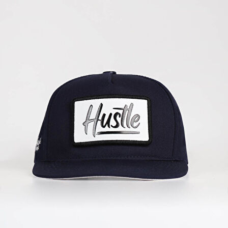 Hustle Logolu Lacivert Hip Hop Şapka