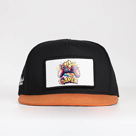 Gamer Logolu Kiremit-Siyah Hip Hop Şapka