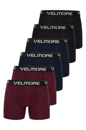 Velmore 6’lı Kutu Premium Erkek Boxer | Likralı ve Pamuklu İç Giyim
