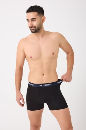 VELMORE Erkek Boxer 3’lı Kutu Yumuşak Pamuk Sıkmayan Bel Lastikli (Beden S - 5XL)