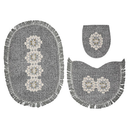 Queen Oval Nakışlı 3 Lü
