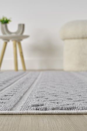 İbiza Gri Halı Yumuşak Dokulu Salon Oturma Odası Yatak Odası Halısı 151