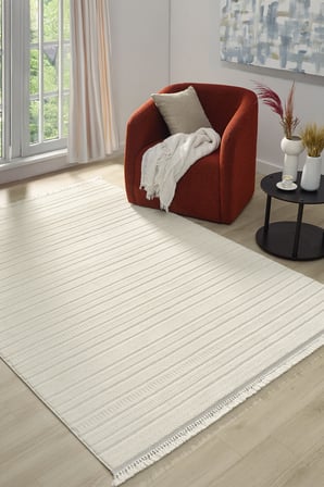 İbiza Krem Halı Yumuşak Dokulu Salon Oturma Odası Yatak Odası Halısı 154