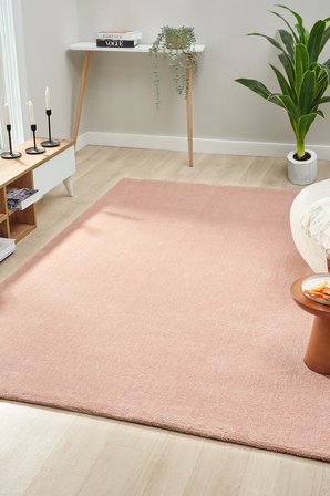 Bali Pembe Yumuşak Dokulu Shaggy Halı Salon Oturma Odası Halısı 4500