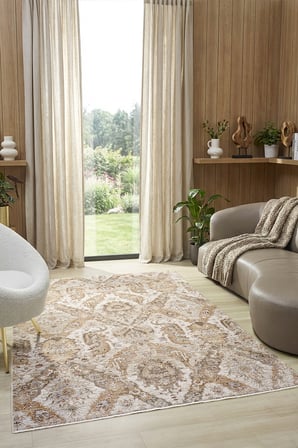 Monde Bej Salon Oturma Odası Çocuk Odası Yatak Odası Halısı 806