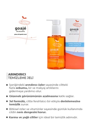 Goajé Temizleme Jeli 200 ml, Siyah Nokta, Yağ ve Kir Arındırıcı