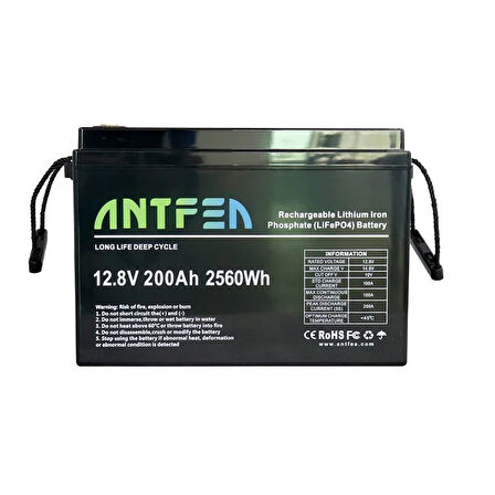 Antfea 12.8V200Ah ABS Lityum Akü LiFePo4