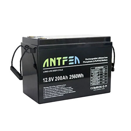 Antfea 12.8V200Ah ABS Lityum Akü LiFePo4