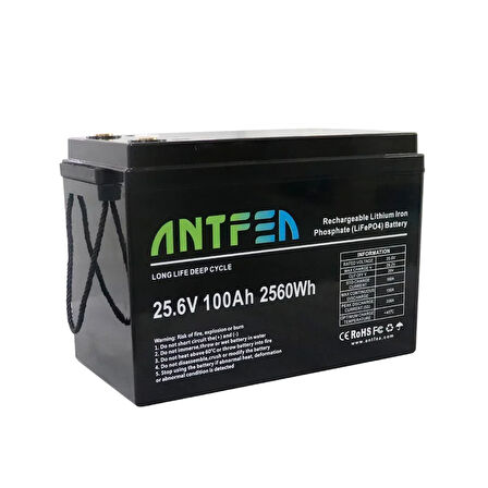 Antfea 24V100Ah ABS Lityum Akü LiFePo4