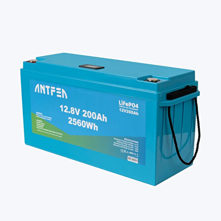 ANTFEA 12.8V 200Ah ABS Lityum Akü Akıllı Ekran LiFePo4 