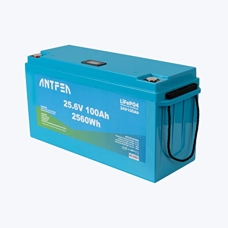 Antfea 25.6V 100Ah ABS Lityum Akü Akıllı Ekran LiFePo4