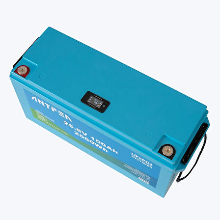 Antfea 25.6V 100Ah ABS Lityum Akü Akıllı Ekran LiFePo4