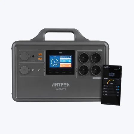 ANTFEA S2200 Pro Taşınabilir Güç Kaynağı + 300W Taşınabilir Güneş Paneli [ 2.4 kW / 2.2 kWh / 300 W ]