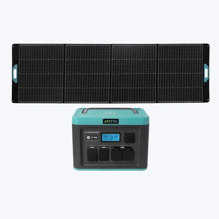 ANTFEA H1600 Pro Taşınabilir Güç Kaynağı + 300W Taşınabilir Güneş Paneli [ 1.6 kW / 1 kWh / 300 W ]