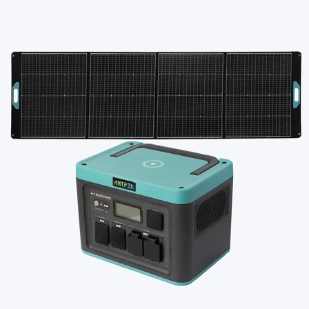 ANTFEA H1600 Pro Taşınabilir Güç Kaynağı + 300W Taşınabilir Güneş Paneli [ 1.6 kW / 1 kWh / 300 W ]