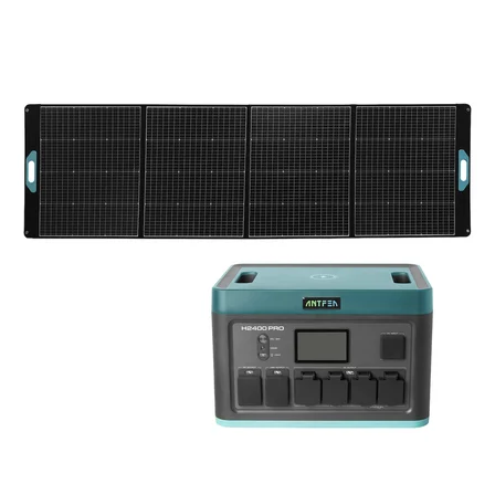 ANTFEA H2400 Pro Taşınabilir Güç Kaynağı + 300W Taşınabilir Güneş Paneli [ 2.4 kW / 1.8 kWh / 300 W ]