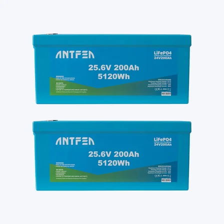 ANTFEA 25.6V 200Ah ABS Lityum Akü Akıllı Ekran Bluetooth LiFePo4 2 Adet - 10.24 kWh