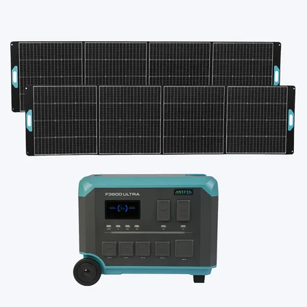 Antfea F3600 Ultra Taşınabilir Güç Kaynağı + 2 adet 400W Taşınabilir Güneş Paneli [ 3.6 kW / 3 kWh / 800 W ]