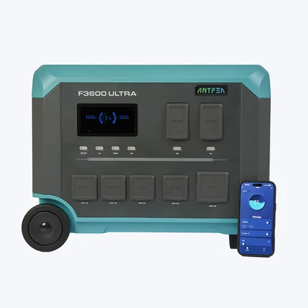 Antfea F3600 Ultra Taşınabilir Güç Kaynağı + 2 adet BF3600 Backup Yedek Batarya [ 3.6 kW / 12.3 kWh ]