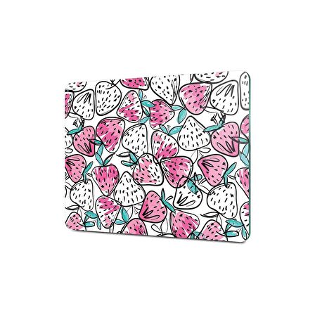Decovetro Cam Kesme Tahtası Çizgi Çilek Desenli 20x30 Cm