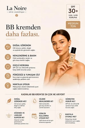 La Noire Medium ton Akıllı BB Krem | Yaşlanma-Kırışıklık Karşıtı Spf30