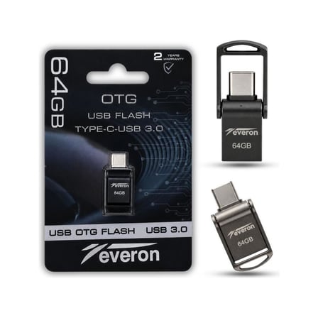 Everon 64gb TypeC USB OTG 3.0 Metal Flash Bellek