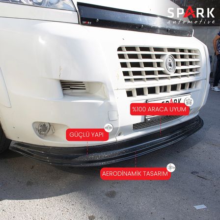Fiat Ducato 2006-2014 Yıl Aralığı Uyumlu Ön Tampon Lip Siyah