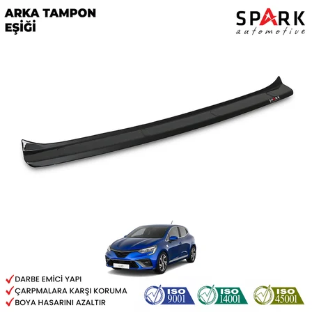 Renault Clio 5 2020- Yılı ve Sonrası Uyumlu Arka Tampon Eşiği Parlak