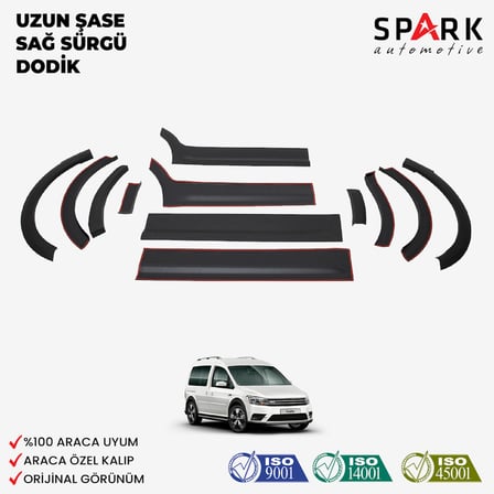 Volkswagen Caddy 2015-2020 Yıl Aralığı Uyumlu Uzun Şase Sağ Sürgü Dodik Seti 12 Parça