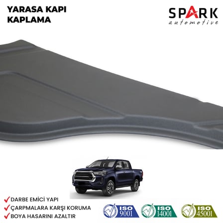 Toyota Hilux 2021- Yılı ve Sonrası Uyumlu Yarasa Kapı Kaplama 4 Parça
