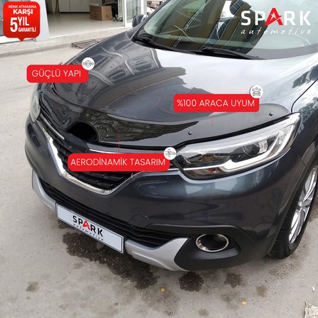 Renault Kadjar 2015- Yılı ve Sonrası Uyumlu Kaput Rüzgarlığı 3mm